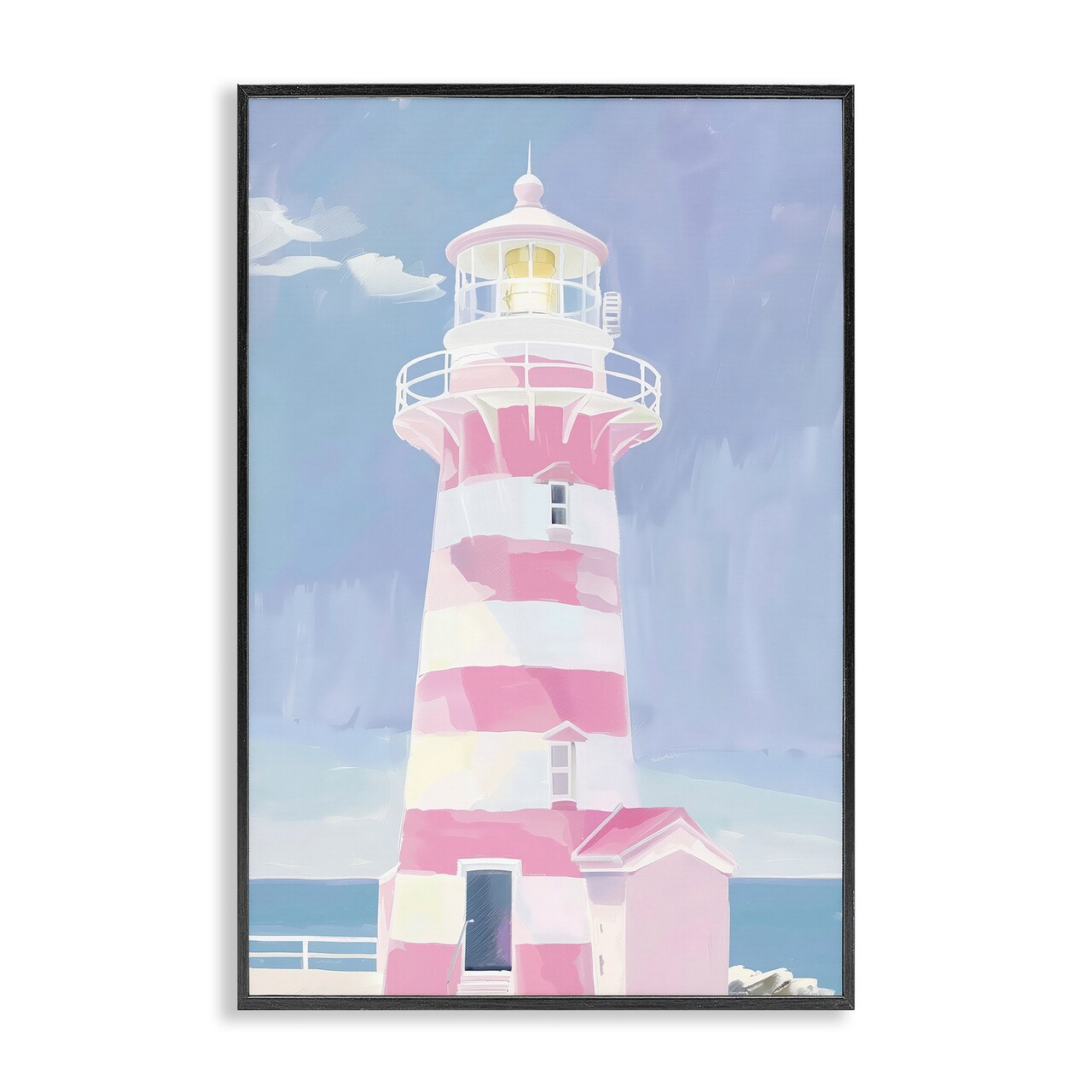 Stupell Industries Muted Coastal Lighthouse Framed Giclee Design by Arlington Prints